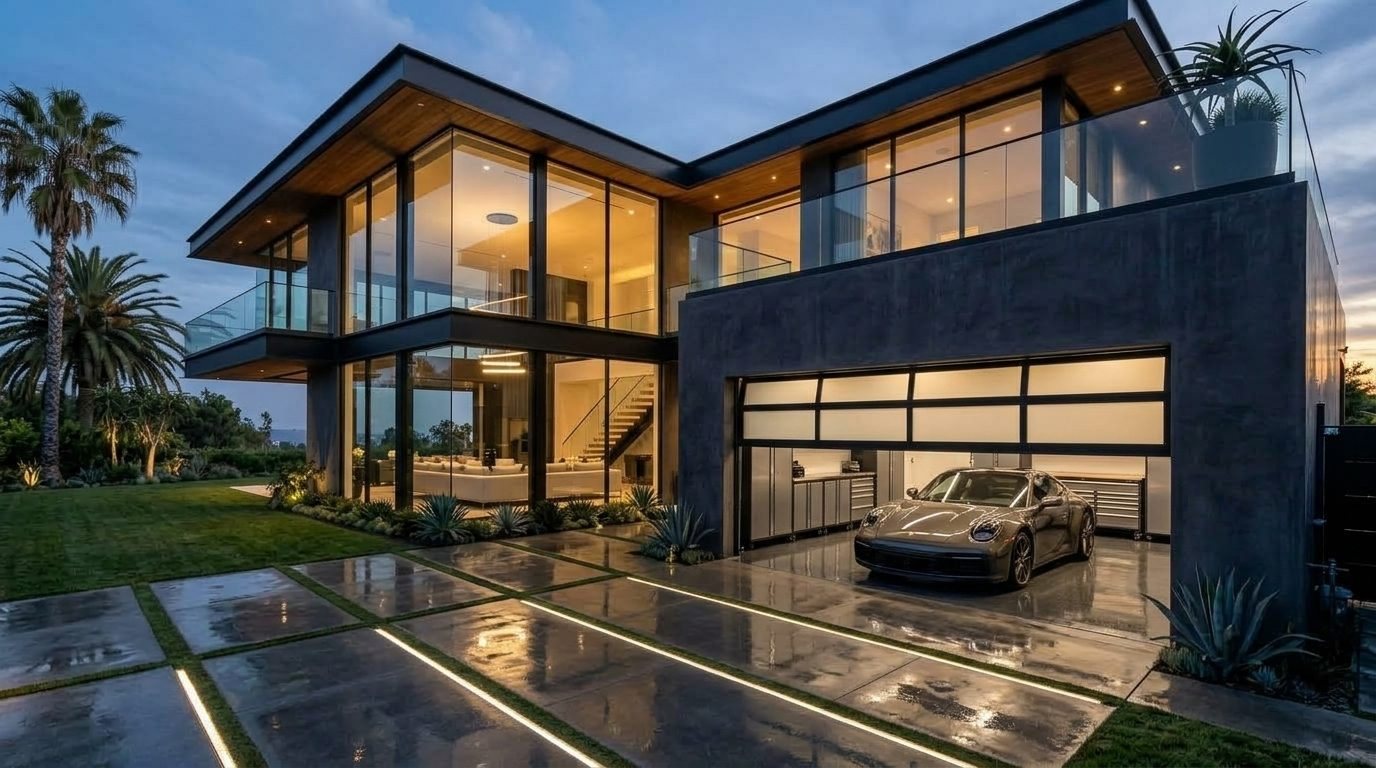 Atallah Smart Garage Door Overhead Garage Door Gliding Open in Parkland, WA